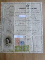 Pass, Italiener Passaporto per L`interno 1918. von Lavagna